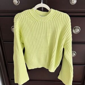 Never a Wallflower women’s small neon sweater